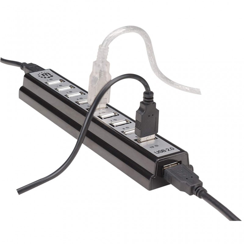 HUB USB MANHATTAN 10 PORTAS MINI USB2.0 2 HUB USB MANHATTAN 10 PORTAS MINI USB2.0 - Image 2