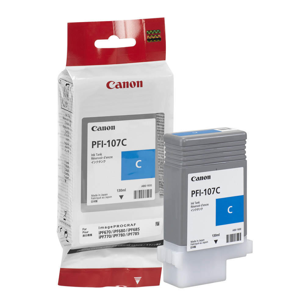 Tinteiro Canon PFI-107C Ciano (130ML) 1 Tinteiro Canon PFI-107C Ciano (130ML)