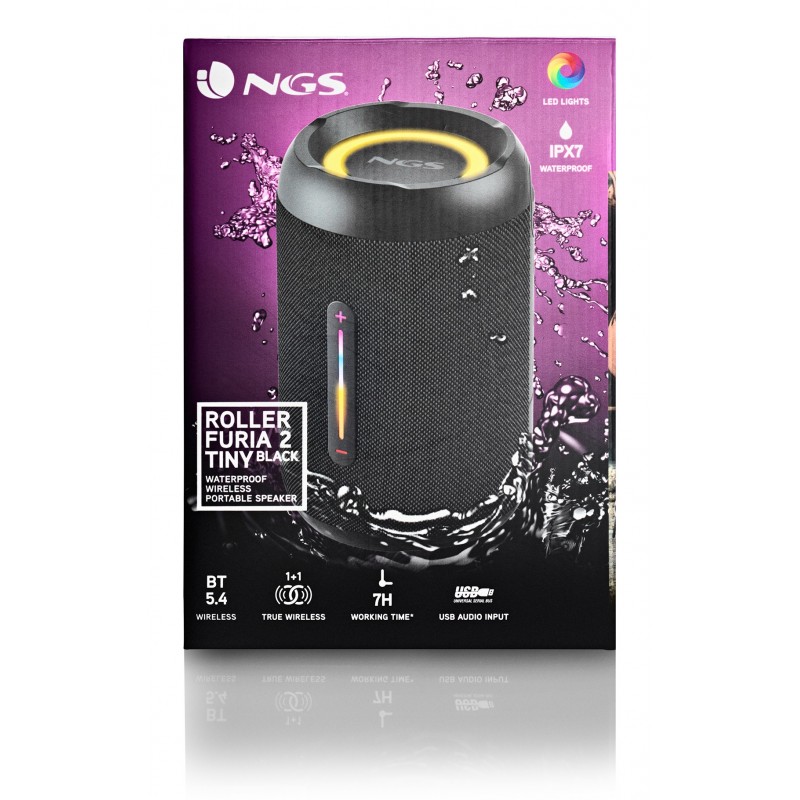 COLUNA NGS PORTÁTIL ROLLERFURIA2 20W BT LED PRETO 5 COLUNA NGS PORTÁTIL ROLLERFURIA2 20W BT LED PRETO - Image 5
