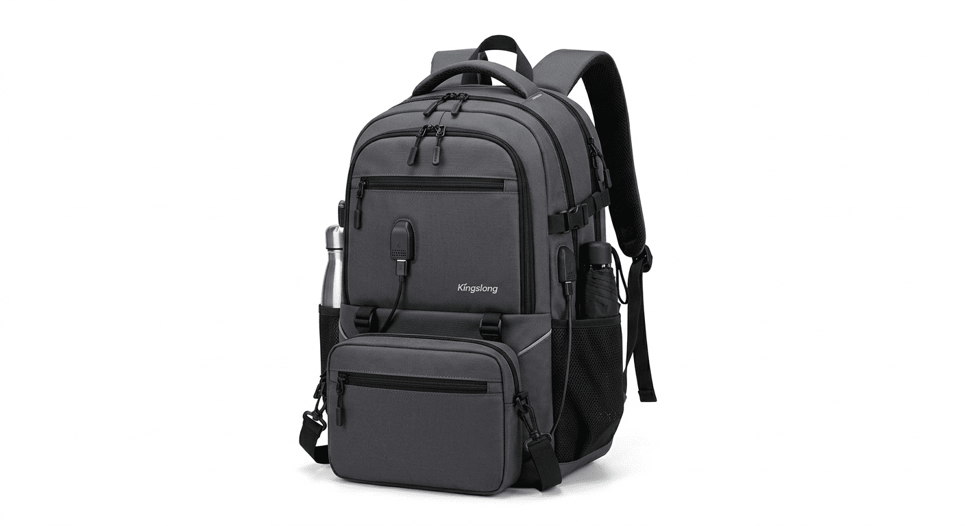 MOCHILA KINGSLONG 15.6' ZJJ240405 2 EM 1 PRETO 1 MOCHILA KINGSLONG 15.6' ZJJ240405 2 EM 1 PRETO