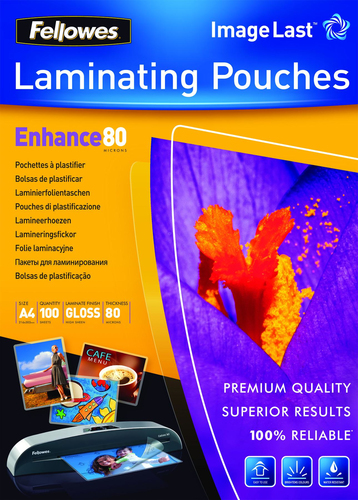 BOLSAS PLASTIFIC.Fellowes 80MIC A4/100 1 BOLSAS PLASTIFIC.Fellowes 80MIC A4/100