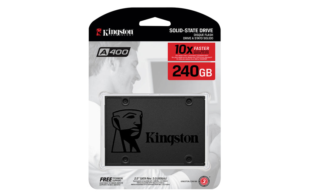 HD INT 2.5" 240 GB SSD Kingston A400 SATAIII (7MM HEIGHT) 2 HD INT 2.5" 240 GB SSD Kingston A400 SATAIII (7MM HEIGHT) - Image 2